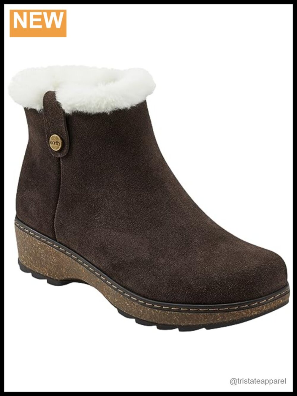 Women's Ankle Bootie Wedge Heel Casual Zip Faux Fur Lined